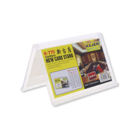 Clear acrylic T shaped sign holder card stand