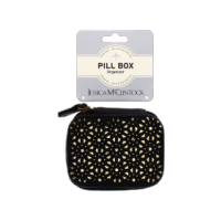 Black 7 day pill box wallet organiser