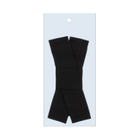 Ladies black elasticated bow belt