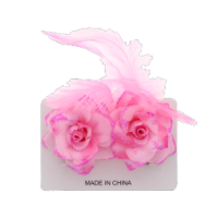 Pink Flower Hair Clip 2pk