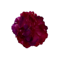 Purple flower hair band with clip, unbranded.