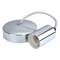 6" E27 CONTEMP DEC PENDANT SET PC + SILVER CORD