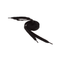 Black thick shoe laces in a bundle
