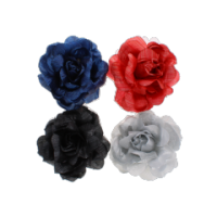 Women's multicolour flower shimmer hair clip close up