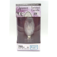 LED TWISTED CANDLE BULB 3W SBC-B15D W.WHITE SATIN