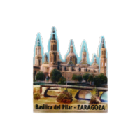 Colourful Zaragoza Basilica Del Pilar fridge magnet