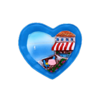 Blue Heart & Sea View Fridge Magnet