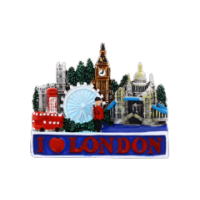 I Love London Attractions Fridge Magnet
