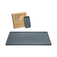 Grey Under Sink Mat with Organiser Tray