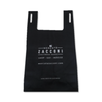 Handles With Slits Carry Bag Black