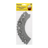 PARTY CRAFT SHIMMER CUPCAKE DOVE SILVER