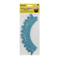 Party Craft shimmer cupcake toppers baby blue