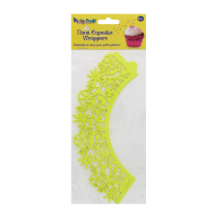 PARTY CRAFT NEON CUPCAKE DAISY YELLOW WRAPPER