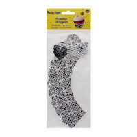 Party Craft Damask Black Cupcake Wrappers