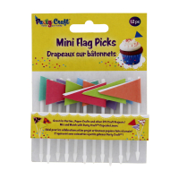 PARTY CRAFT MINI FLAG PICKS COOL COLOURS