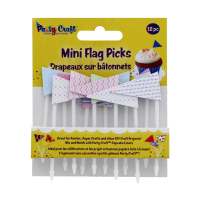 Party Craft Mini Flag Picks Trendy Lines for food decoration