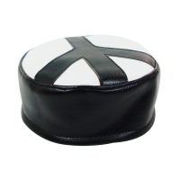 Black and white peace symbol hat