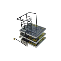 Black matt 12 CD tower rack for wholesale
