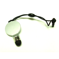 Silver rounded smartphone stylus for touchscreens