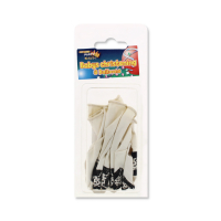 8 Pack White & Black Christening Balloons