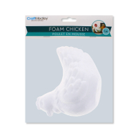 Polyfoam Chicken Shape 14x12cm Craft Decor