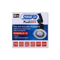 IP20 240V Fixed Downlighter Satin Chrome Light
