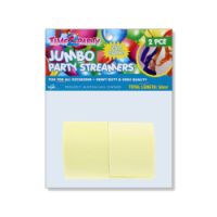 Yellow party streamers 2 pack jumbo 2.5 metre each