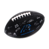 Legend of The Panthers Black Rugby Ball with textured grip