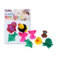 Rysons Wholesale Bath Toys Assorted Characters Pack of 4