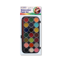 Watercolour set with 21 paints and a brush