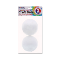 Twin pack of white polystyrene craft balls
