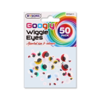 Assorted Googly Wiggle Eyes 50 Piece Set by Rysons