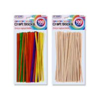 Rysons Assorted Wooden Craft Sticks 100 Pack for crafts