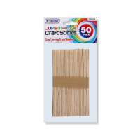 Jumbo Natural Wood Craft Sticks 50 Pack by Rysons
