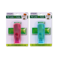 Assorted colour tablet splitter with integrated holder