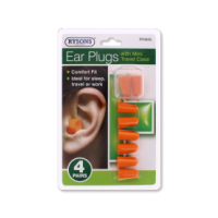 Rysons Comfort Ear Plugs with Travel Case - 4 Pair Set
