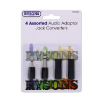 Rysons 4 piece audio adaptors connecting different jack sizes