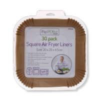 Rysons Square Air Fryer Liners 30 pack, 20x20cm