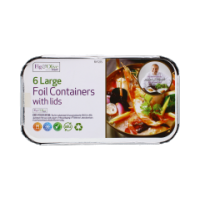 Rysons large aluminium foil containers with lids pack of 6
