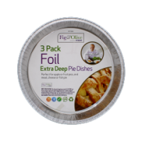 Rysons Extra Deep Foil Pie Dishes Pack of 3 for large pies