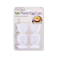 Rysons White Plastic Egg Cups 4 Pack