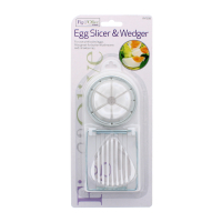 Dual-cut egg slicer and wedger