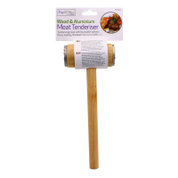 Wooden Handle Meat Tenderiser with Aluminium Spikes by Rysons