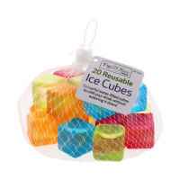 20 Pack Reusable Ice Cubes with Mesh Bag by Rysons