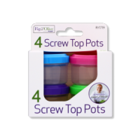 35ml clear plastic screw-top pots 4 pack