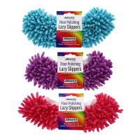 Microfibre floor cleaning slippers in various colours