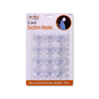 12 pack of clear twist lock suction hooks