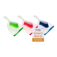 Stone colour dustpan and brush set