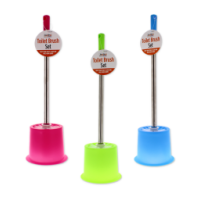 Rysons Bathroom Toilet Brush and Holder Set white