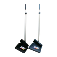 Long handled upright dustpan and brush set